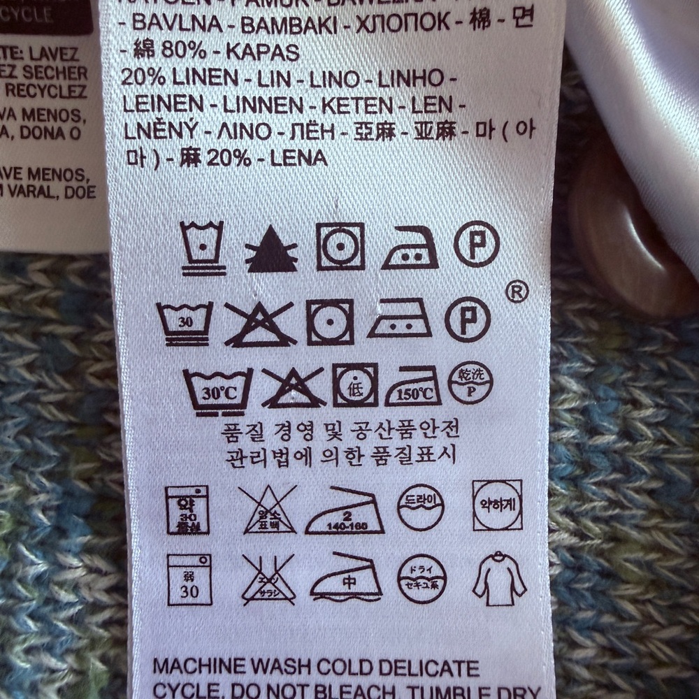 Signature by Levi Strauss Men's Teal Cardigan Sweater - Picture 9 of 10